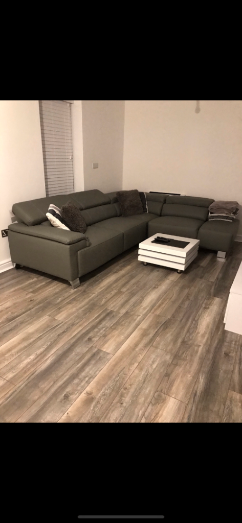 Genuine leather corner sofa