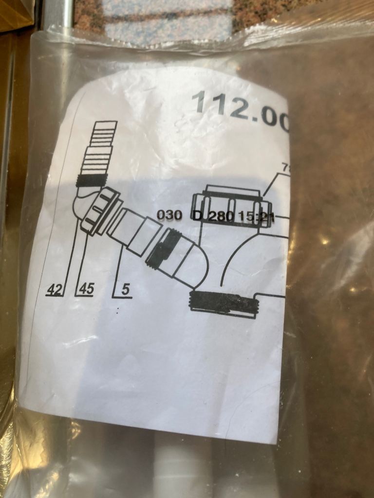 Waste offset adaptor. New.