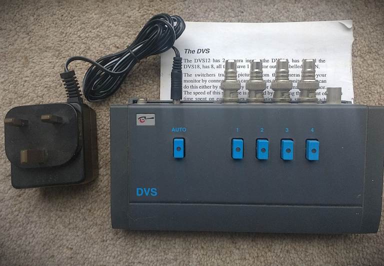 4 channel CVBS Switcher to one Monitor Baxall    