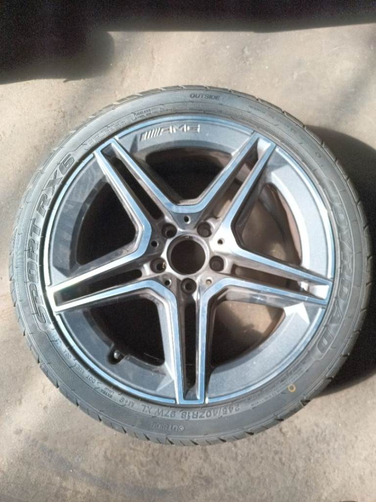 Mercedes-Benz AMG alloy wheel with tyre