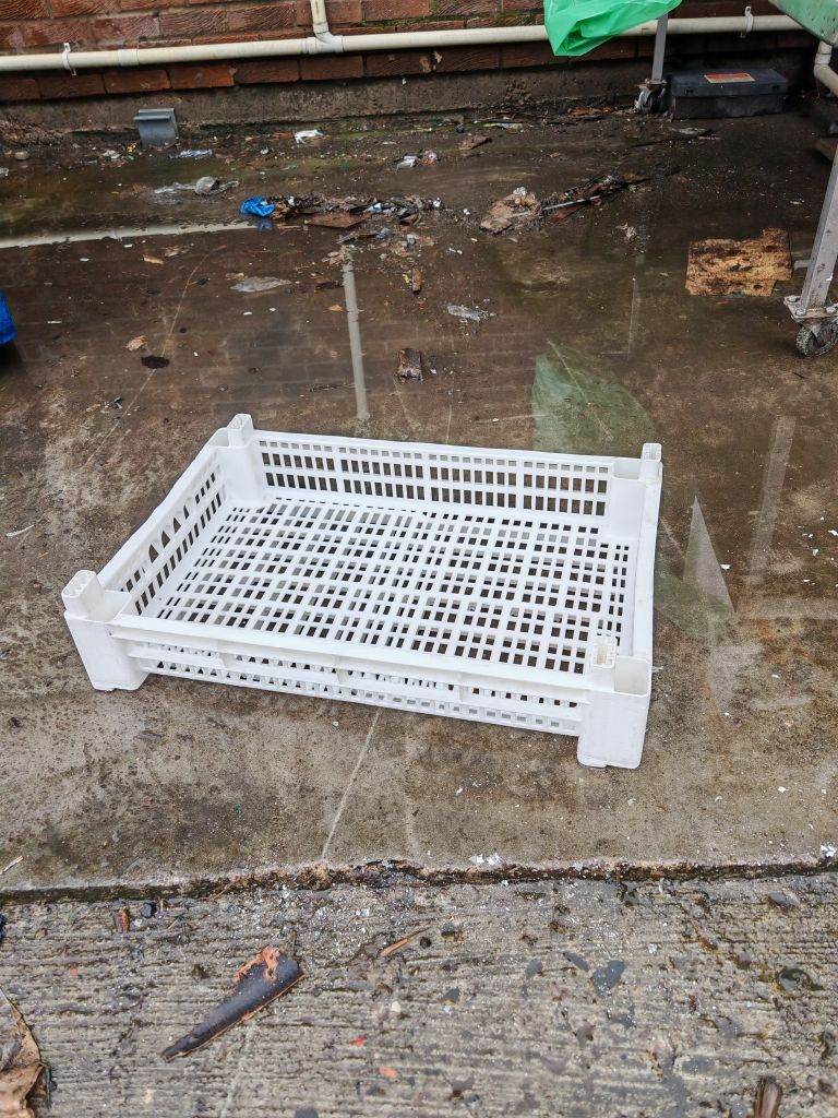 Free to collect White plastic crates