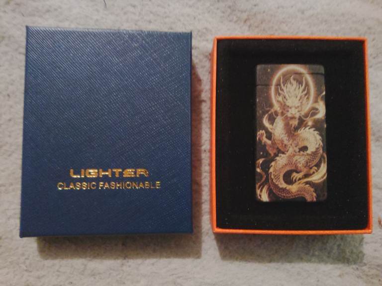 Rechargeable windproof Arc lighter with USB charging cable 