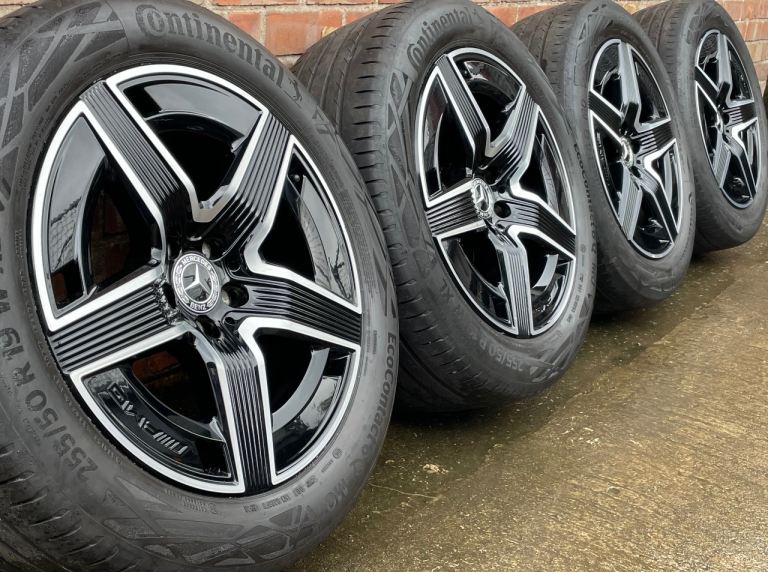 Genuine Mercedes GLC 19” AMG Diamond Cut Alloy Wheels Staggered Tyres X254 C254