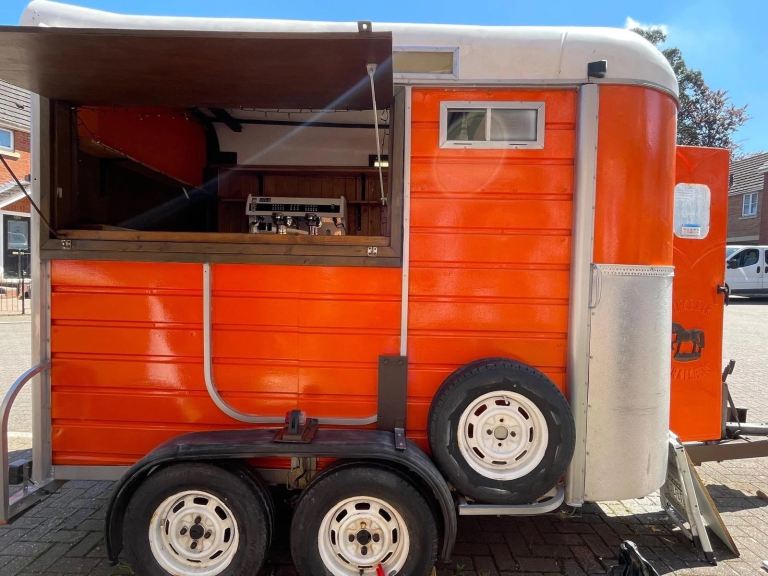 Horse box (Sinclair) Coffee/catering Trailer DEVON, with 2  group coffee machine