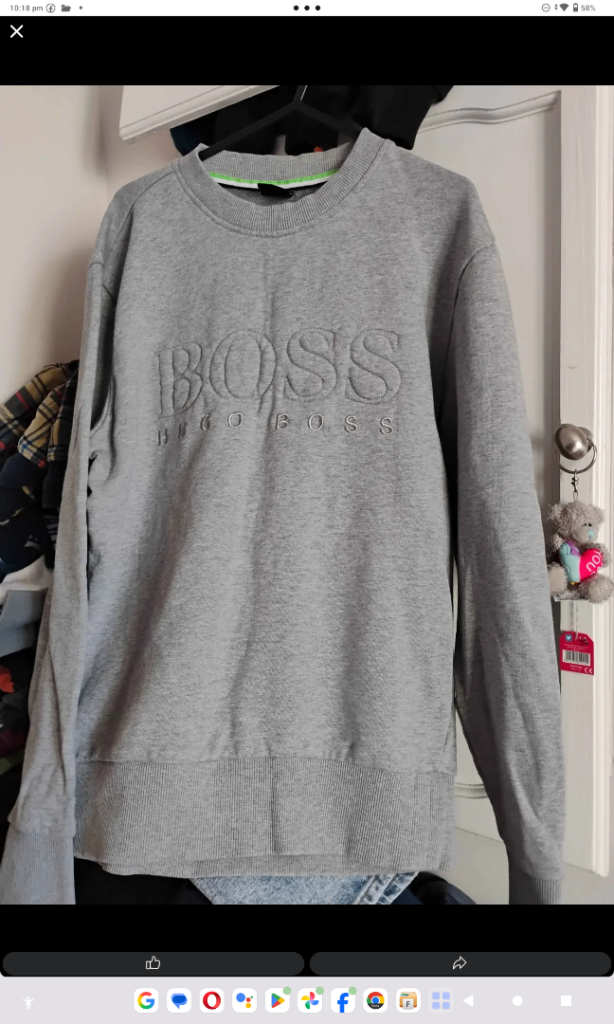 Brand new genuine boss jumper size s 