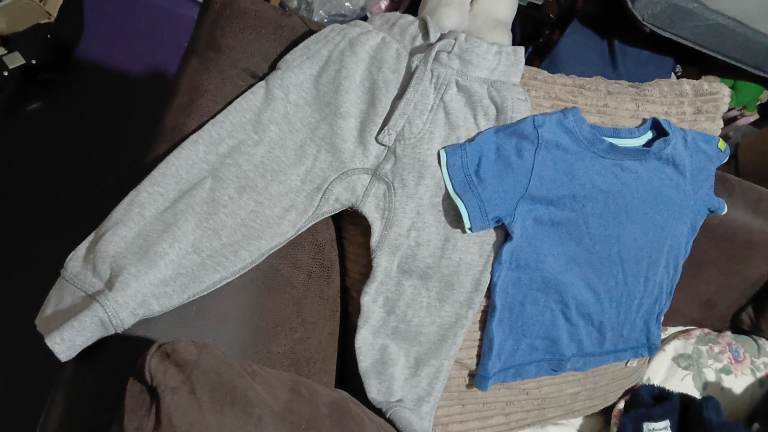 FREE- boys joggers(grey) and Blue T-shirt ages 12-18 months