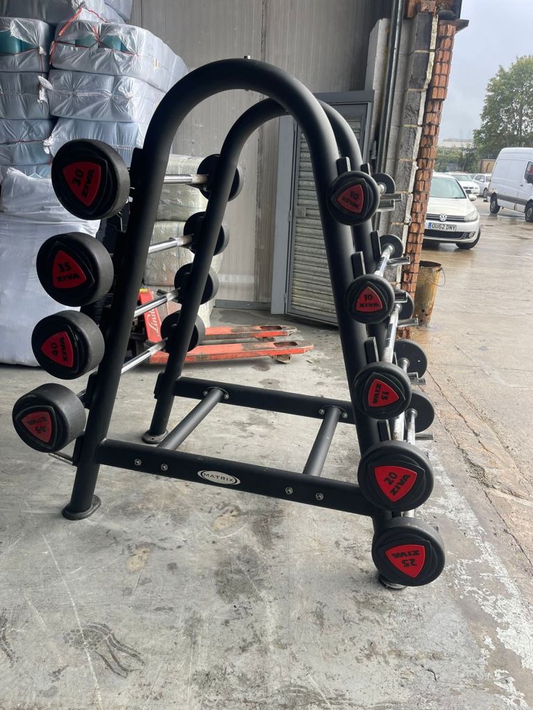 Ziva ZVO Polyurethane Fixed Weight Barbell Set 10-45kgs with Rack  Delivery £50