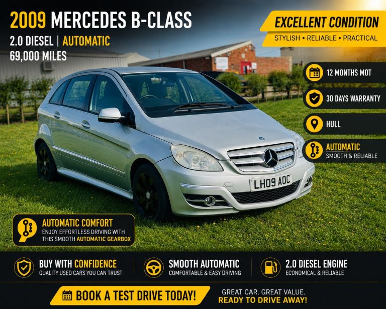 2009 Mercedes-Benz B Class B180 CDI Sport 5dr CVT Auto MPV Diesel Automatic