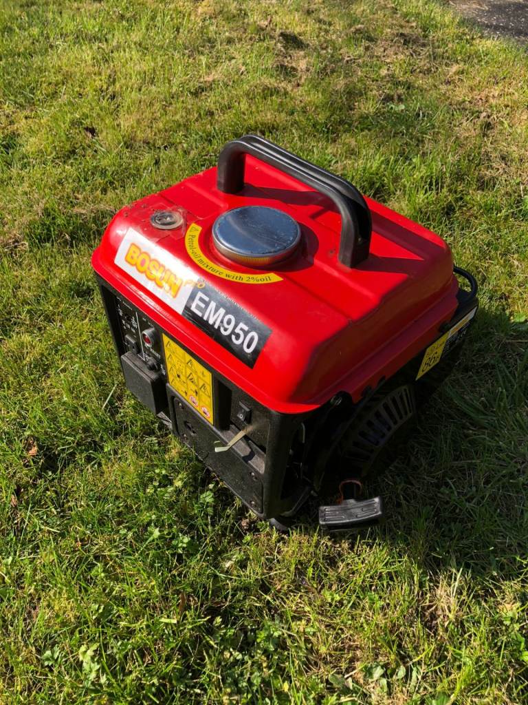 GENERATOR : BOSUN EM950 2Stroke Petrol 230v Output (safe 240v).