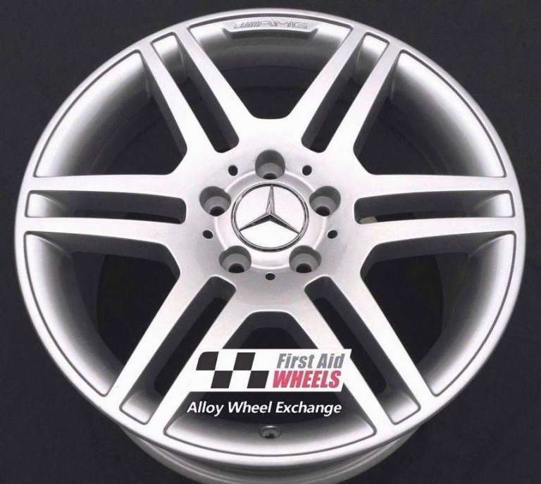 MERCEDES C CLASS W204 1X 17'' GENUINE AMG IV SILVER REAR ALLOY WHEEL S139SR