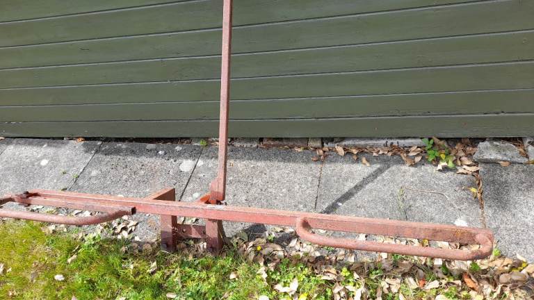 Motorcycle or bike tow bar bracket mounted carrier heavy duty steel