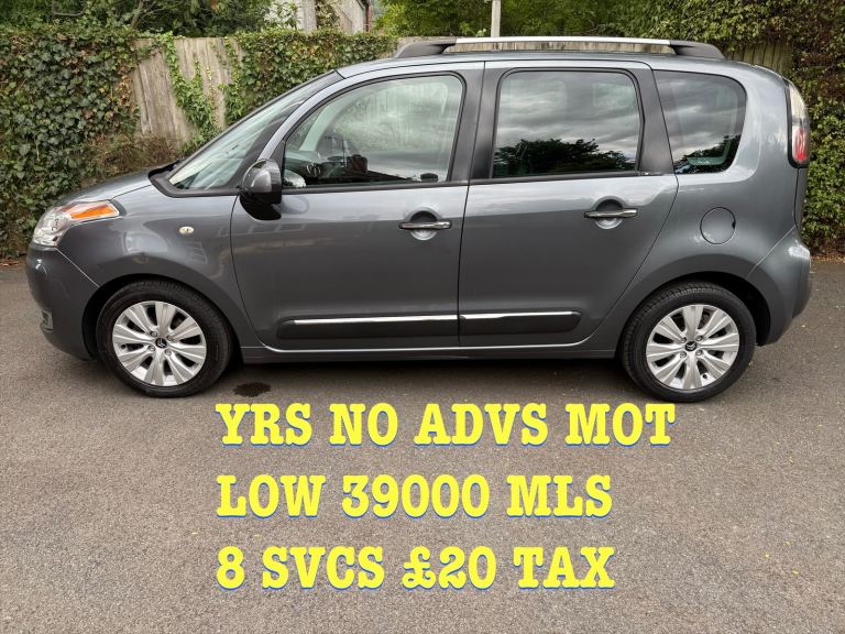 CITROEN C3 PICASSO 1.6HDI 3 MTH WARTY 38,000MLS 7 SVCS YRS NO ADVS MOT £20 YRS TAX 65 MPG MPV 