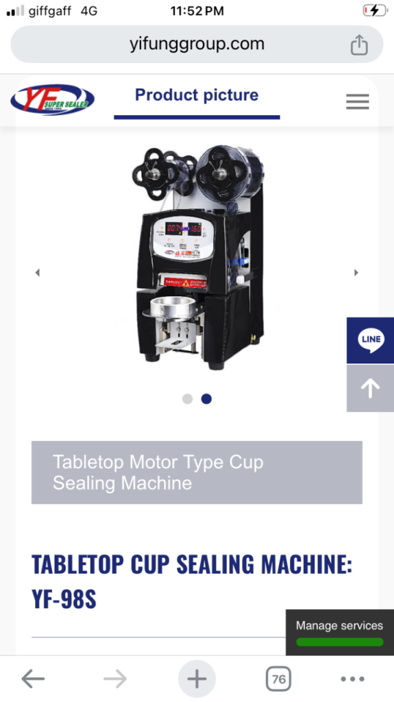 Automatic cup sealing machine 