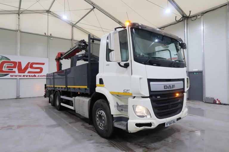 2017 (66 PLATE) DAF CF370 Dropside Grab 6x2 Euro 6 Cranes