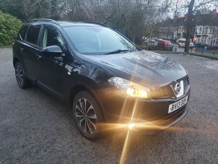 NISSAN QASHQAI+2 N-TEC 1.6 DCI 2013 13 REG 7 SEATER HALF LEATHER SATNAV GLASS ROOF 360 CAMERA 114K 