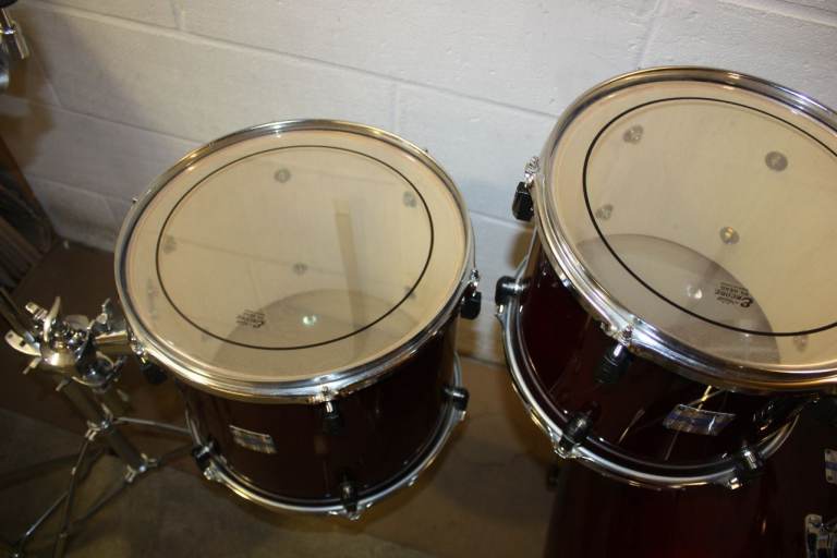 Yamaha Stage Custom Advantage Nouveau Cranberry Red Full Drum Kit 22in Bass + Hardware ~ £550 ono