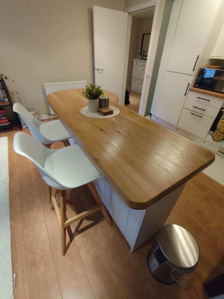 Kitchen was Island with Breakfast Bar and Storage – Good Condition