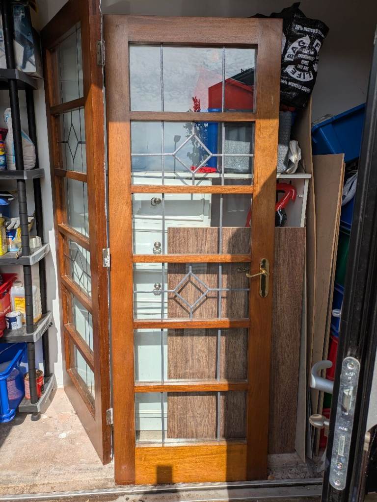 Hard wood internal double doors 