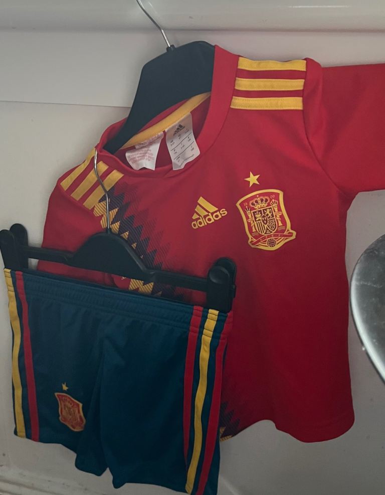 Kids Adidas Spain and France strips 104cm 3:4 years £7 each
