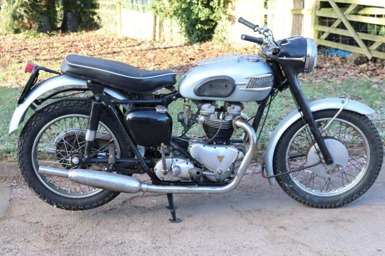 Triumph Tiger T110 1957 pretty original and pretty much untouched.