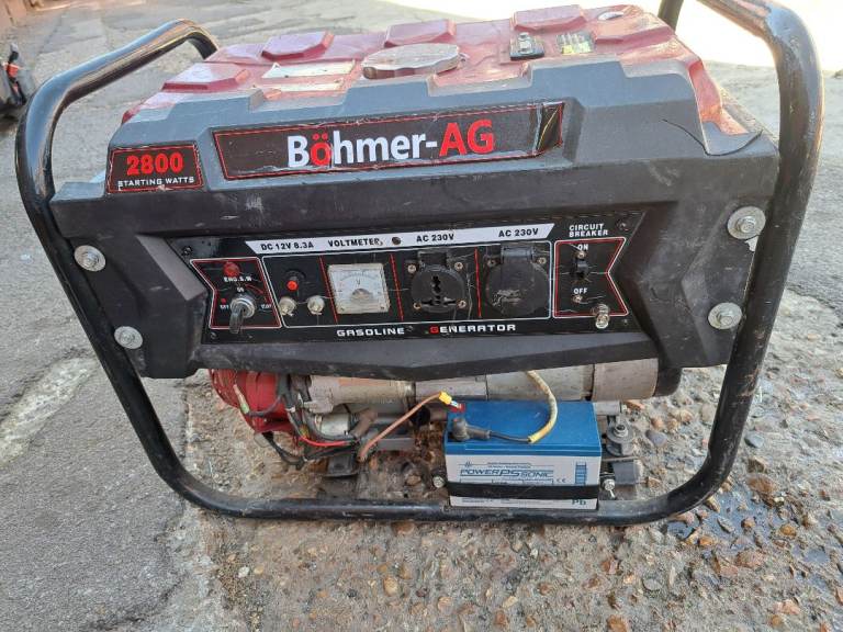 Böhmer-AG 2800 Starting Watts Petrol Generator - Fair Condition