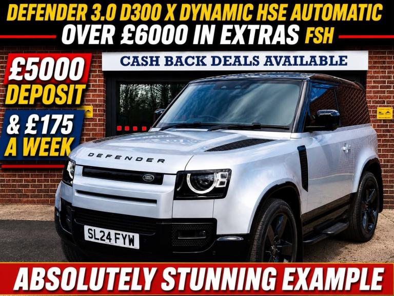 2024 Land Rover Defender 3.0 D300 X-Dynamic HSE 90 3dr Auto 4x4 Diesel Automatic