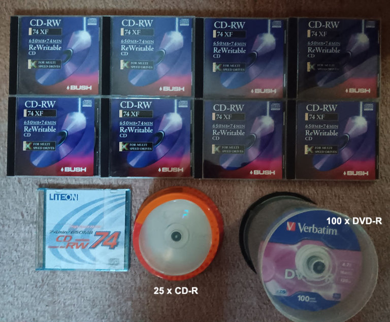 Job Lot of CD-R, CDRW and DVD+R Disks