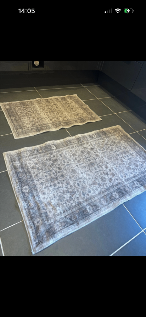 Pair of washable Persian style rugs 
