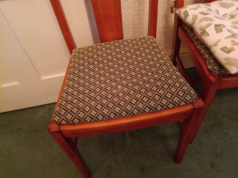 Free four dining chairs Antique pine colour