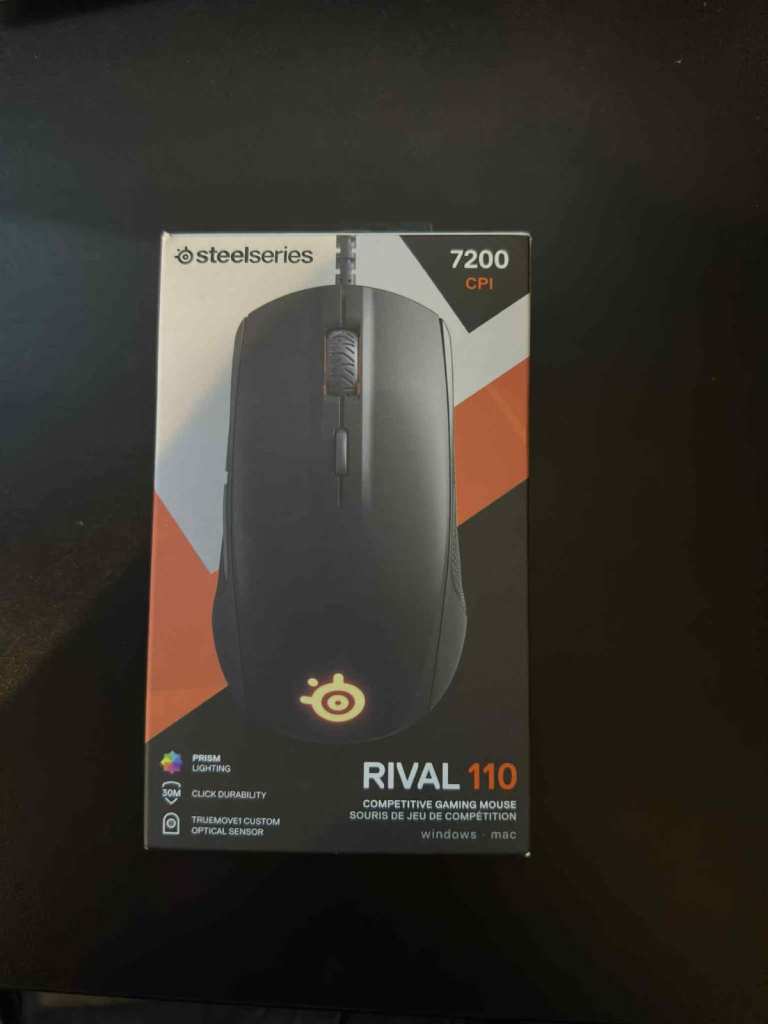 Steelseries Rival 110 Gaming Mouse 7,200 CPI TrueMove1 Optical Sensor