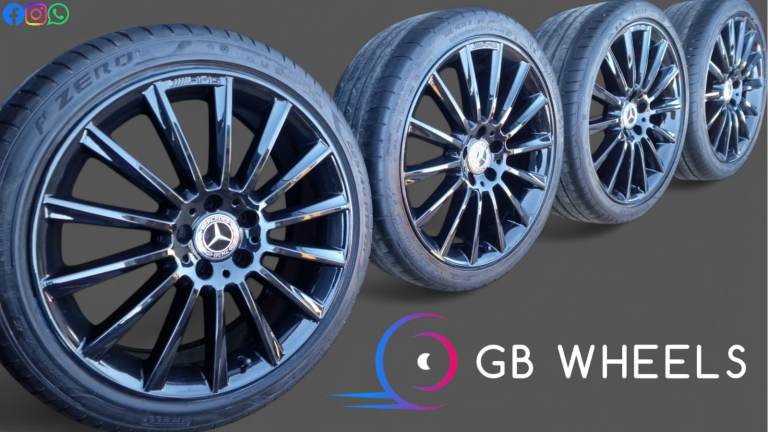 Genuine Mercedes 19" Turbine Alloy Wheels C Class AMG W204 W205 Piano Black