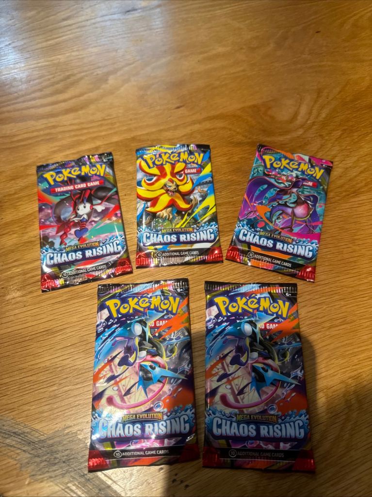 Pokémon TCG Mega Evolution Chaos Rising Booster Pack 10x5 Cards English