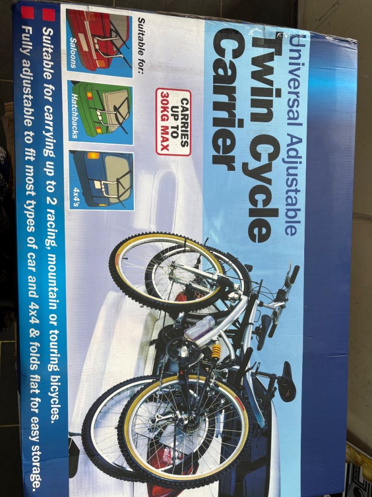 Universal Adjustable Twin Cycle Carrier - Carries 2 Bikes
