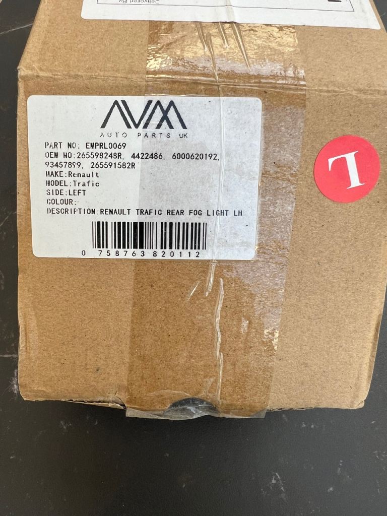 Vauxhall Vivaro/ Renault traffic rear light 