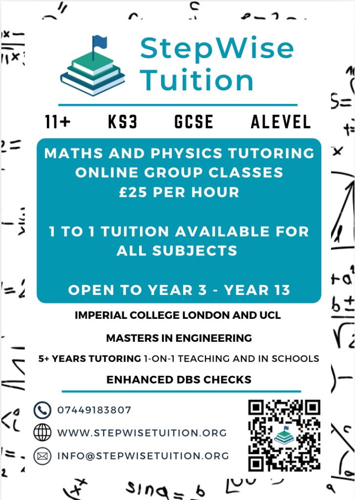 £25/h Maths and Science Tuition