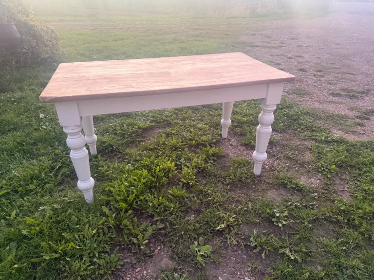 Fab solid pine vintage farmhouse kitchen dining table 