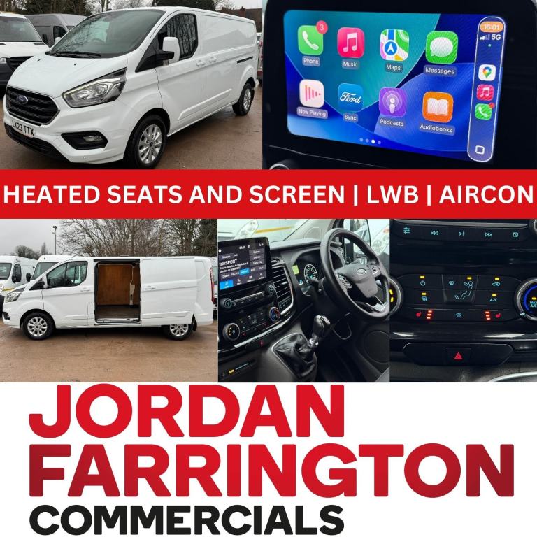 2023 FORD TRANSIT CUSTOM LIMITED 300 L2 H1 LWB VAN WITH AIRCON & HEATED SEATS