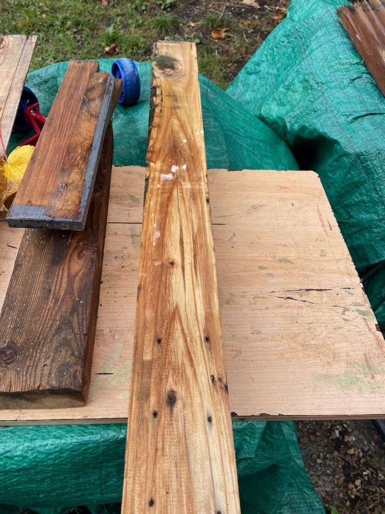 Seasoned Timber approximately 92cm x 9.5cm x 9.5 cm