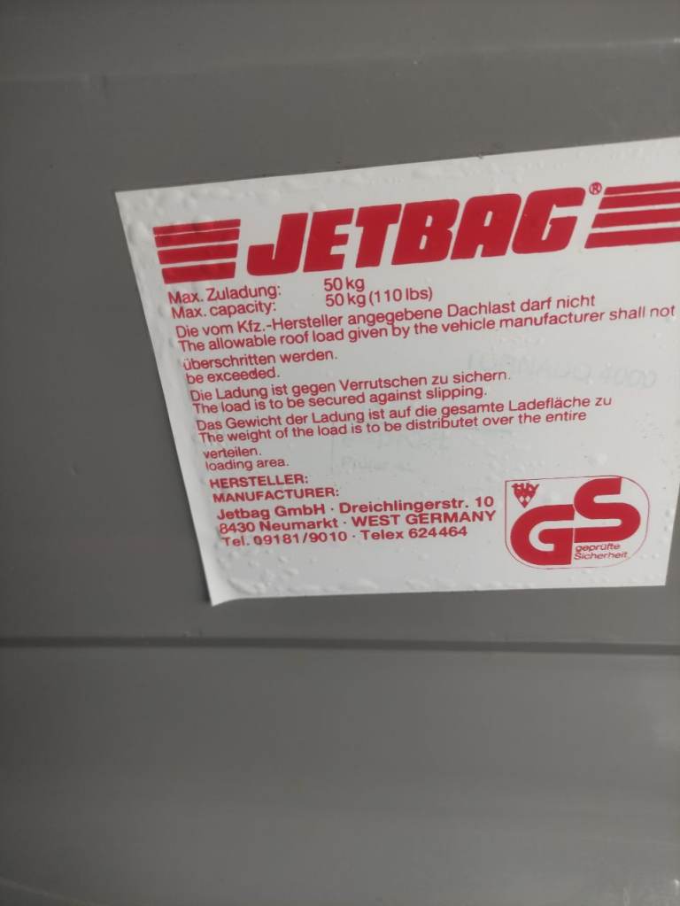 Jetbag roof box roofbox ski box
