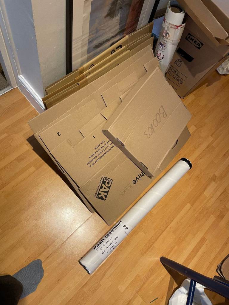 Cardboard packing boxes