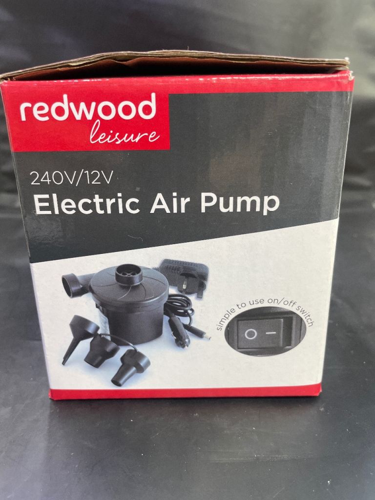 Redwood Leisure Electric Air Pump 240V/12V – NEW in box