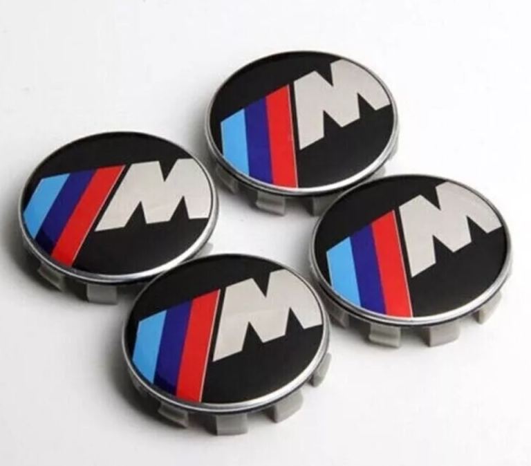 Bmw m sport 4Pcs 56mm 60mm 68mm Wheel Rim Cover alloy Emblem 1 2 3 4 5 6 7 IX