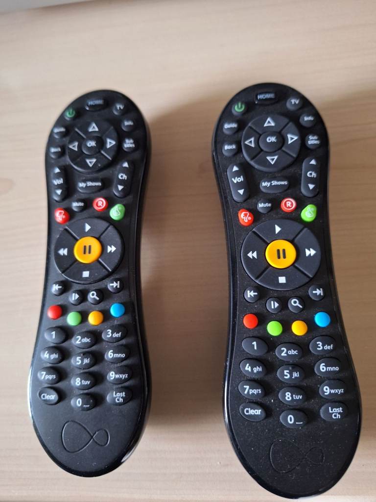 2x virgin media tv controllers