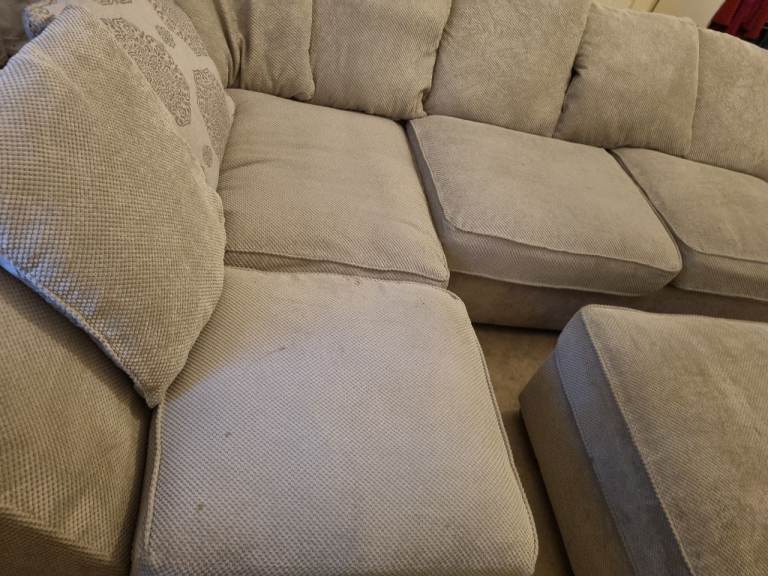 Corner sofa L shape with foot stool  dlever available 