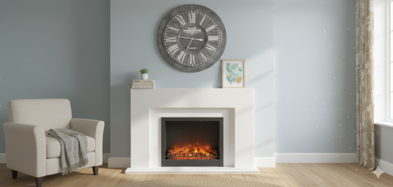 Large Station Kensington Wall Clock - Grey, Good Condition