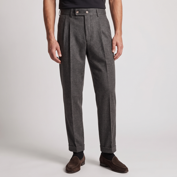 Men's Grey Pleated Trousers – Brand new - Never worn