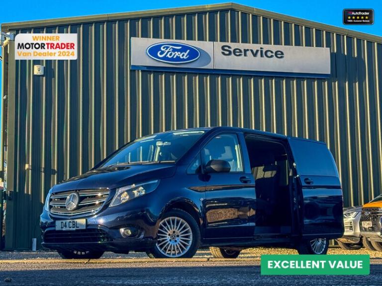 2021 Mercedes-Benz Vito Crew Cab AUTO LWB L2H1 116 Air Con Alloys Camera Nav Sensors EURO 6 Crew ...