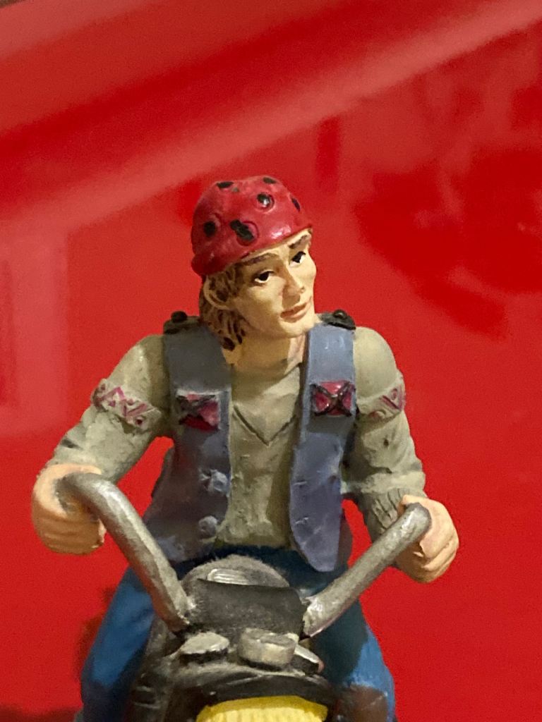 Vintage ceramic biker. Collectable.