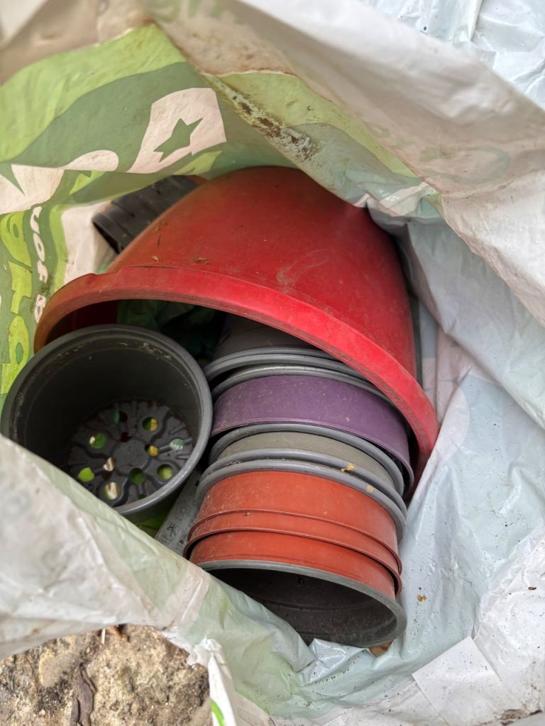 Mixed Plastic Plant Pots - Various Sizes and Colours