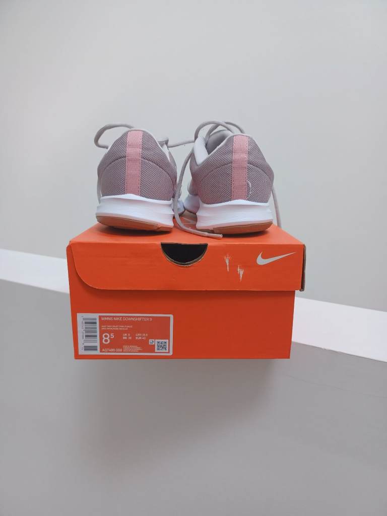 Nike DownShifter 9 Women's Grey/Pink Running/Gym Trainers UK6/EU40 Sneakers